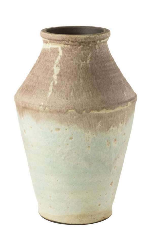 VASE NICE CERAMIC AQUA GREY LARGE