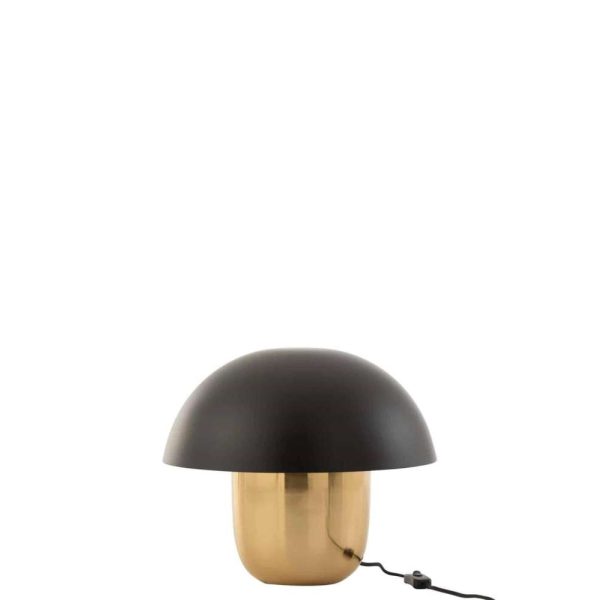 LAMP MUSHROOM IRON BLACK/GOLD SMALL