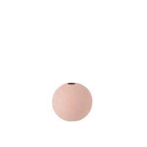 VASE BALL CERAMIC PASTEL PINK SMALL