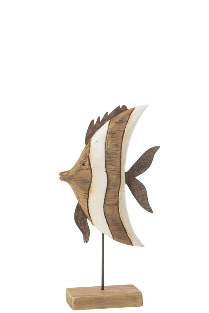 FISH STRIPED ON STAND PAULOWNIA WOOD SMALL