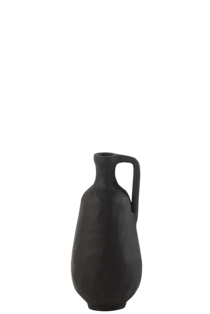 VASE GOA ALUMINIUM BLACK SMALL
