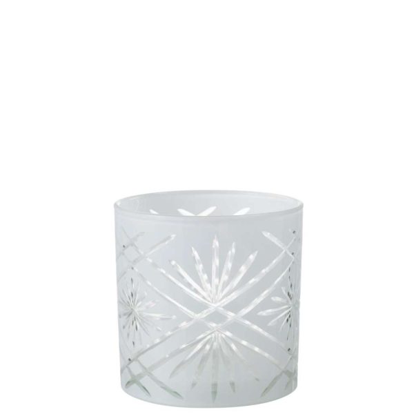 HURRICANE SANTORINI GLASS WHITE LARGE