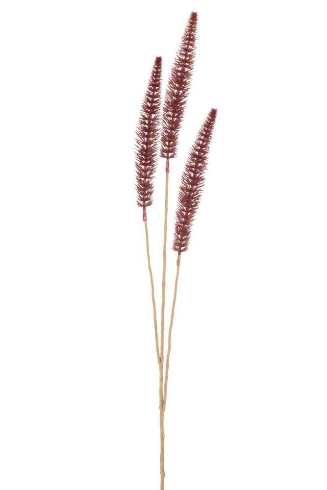 BRANCH BANKSIA 3 SPRAYS PLASTIC RED/GOLD