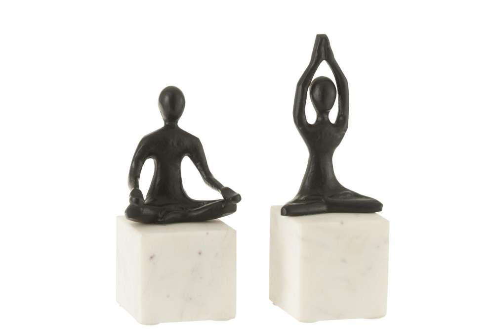 FIGURE YOGA ALUMINIUM/MARBLE BLACK/WHITE ASSORTMENT OF 2