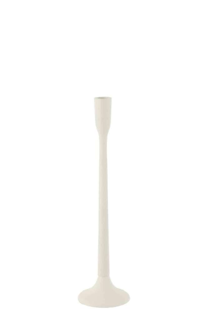 CANDLEHOLDER METAL MATTE WHITE LARGE