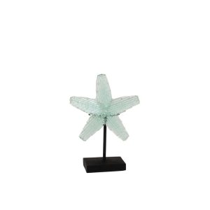 STARFISH ON FOOT RECYCLED GLASS TRANSPARANT SMALL