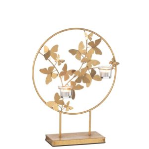CANDLE HOLDER FLY METAL GOLD