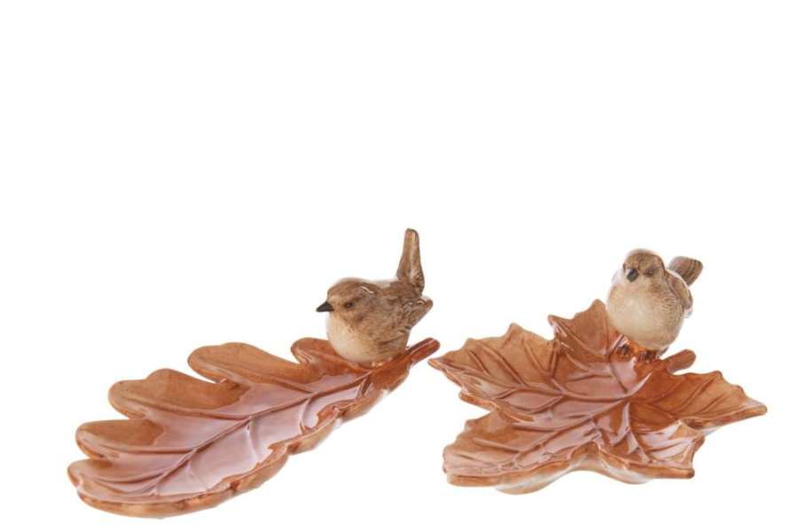 PLATE DECO DOLOMITE CARAMEL ASSORTMENT OF 2