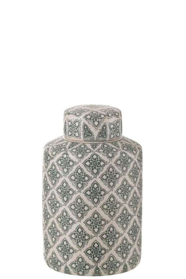 JAR DECORATIVE KOUSA PORCELAIN BLUE/WHITE LARGE