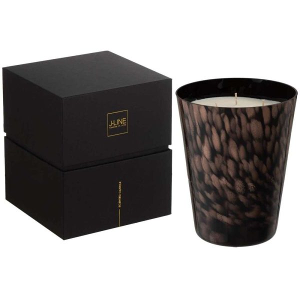 SCENTED CANDLE NOA SANDALWOOD BLACK/GOLD LARGE 95H