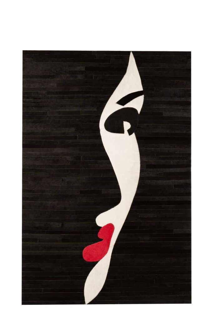 FRAME WOMAN LEATHER BLACK/WHITE/RED