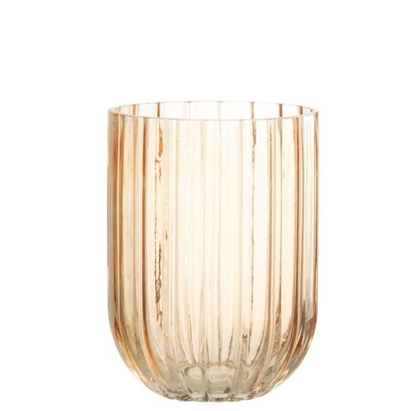 VASE YARI GLASS PEACH MEDIUM
