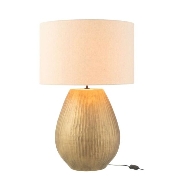 LAMP+SHADE NEBU ROUND CERAMIC GOLD LARGE