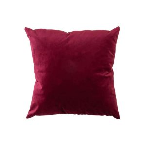 CUSHION SQUARE VELVET RED/BURGUNDY