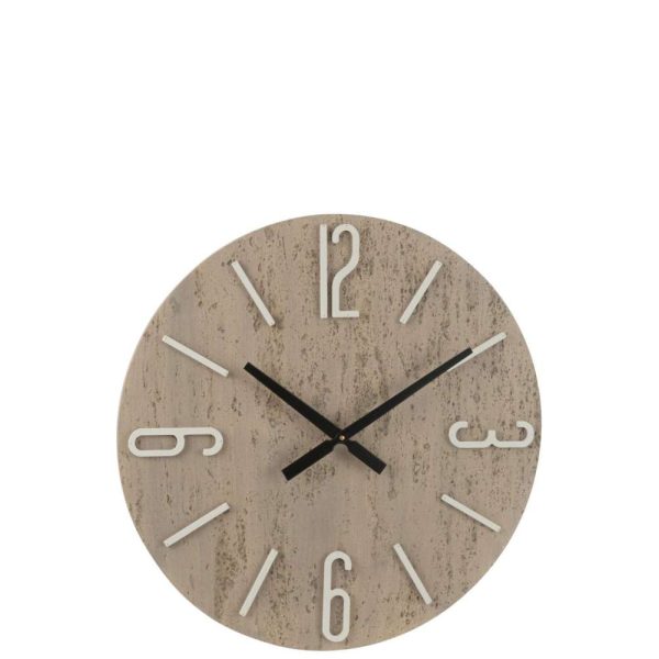 CLOCK POL MDF/STONE MIX