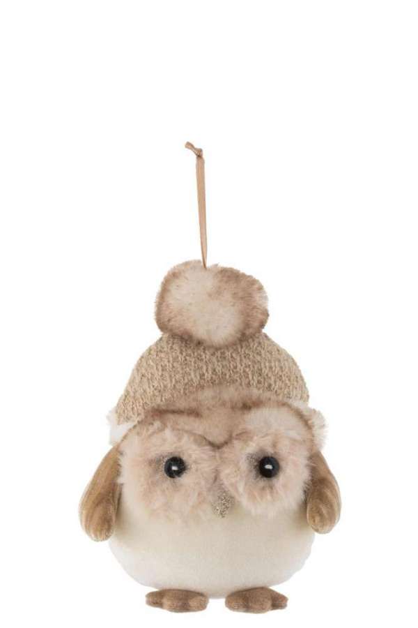 HANGER OWL TEXTILE BEIGE/BROWN SMALL