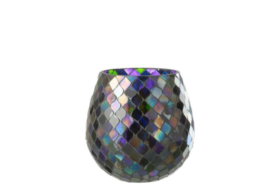HURRICANE MOSAIC GLASS PURPLE LARGE