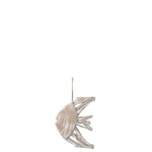 HANGER FISH FLAT FIR WOOD WHITE WASH
