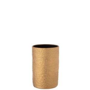 VASE GATSBY CERAMIC GOLD SMALL
