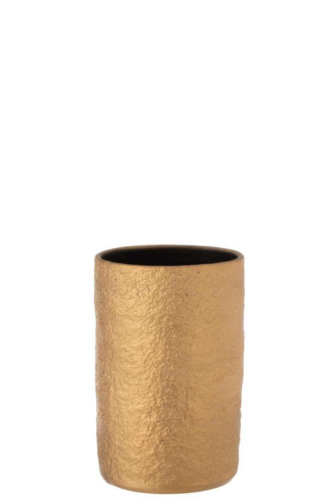 VASE GATSBY CERAMIC GOLD SMALL