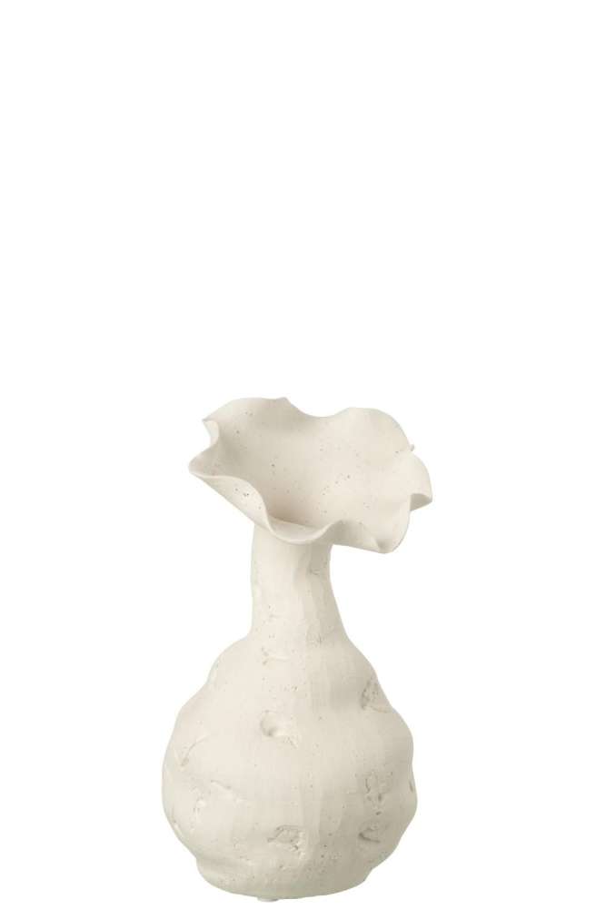 VASE HELIX CERAMIC WHITE SMALL
