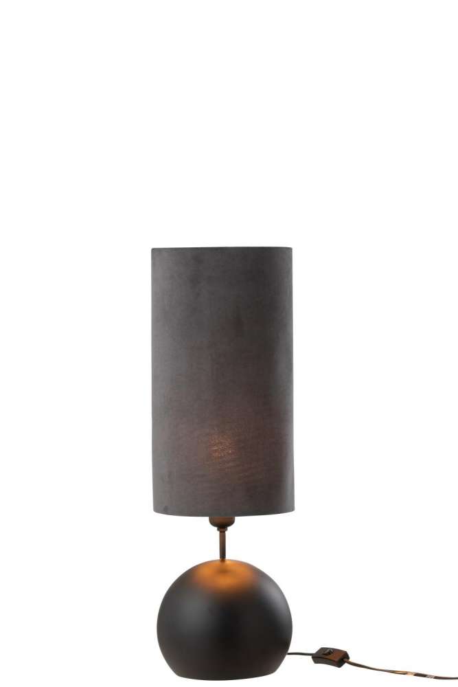 LAMP BALL IRON/VELVET BLACK/GREY
