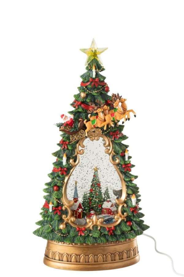 CHRISTMAS TREE VILLAGE+LIGHTS PLASTIC MULTICOLORED