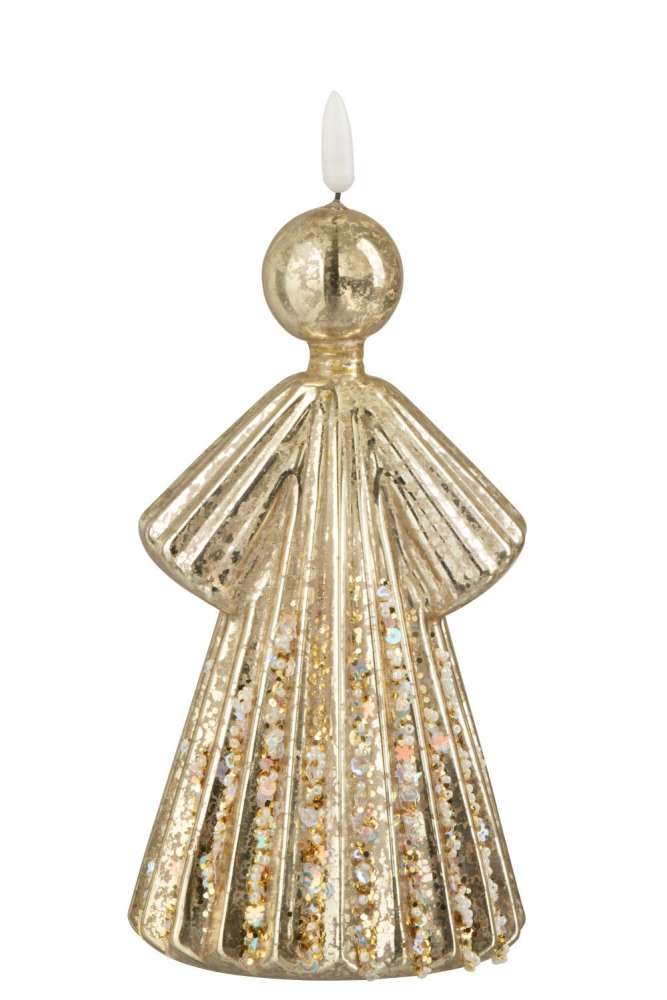 ANGEL LED GLASS GOLD COLORED LARGE