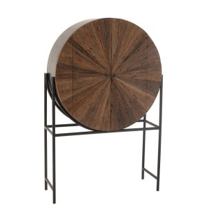 BAR CABINET SHANIL RECYCLED WOOD/MDF BROWN/BLACK
