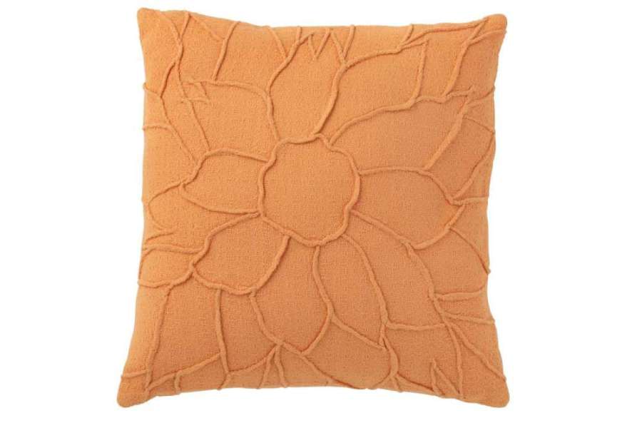 CUSHION FLOWER TEXTILE CORAL