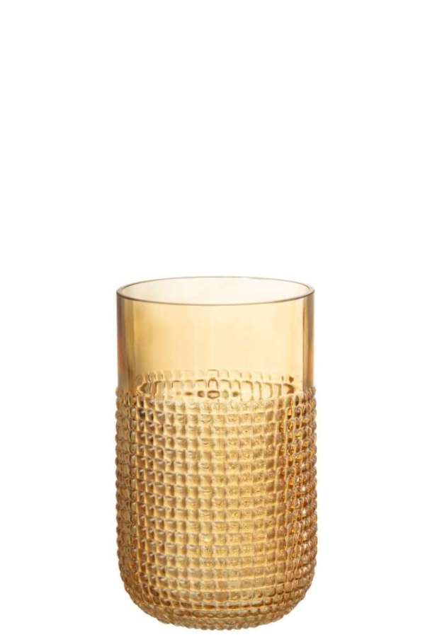 VASE PATTERN GLASS ORANGE SMALL