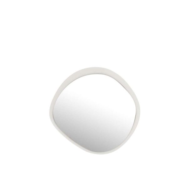 WALL MIRROR ROUND METAL/GLASS WHITE SMALL
