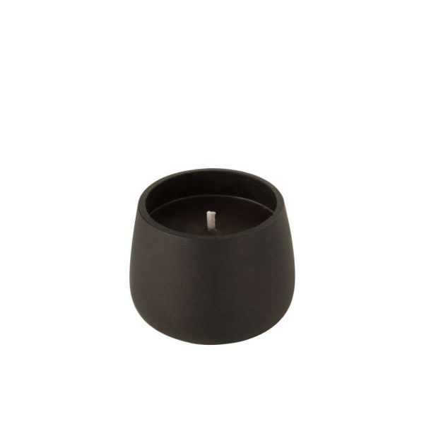 OUTDOOR CANDLE CEMENT BLACK SMALL 18H