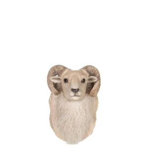 GOAT HEAD HANGING POLY BEIGE SMALL