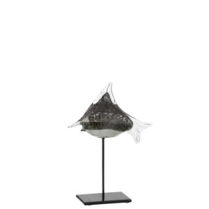 FISH ON FOOT GLASS/IRON GREY/BLACK SMALL