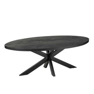 DINING TABLE GERARD ROUND MANGO WOOD BLACK