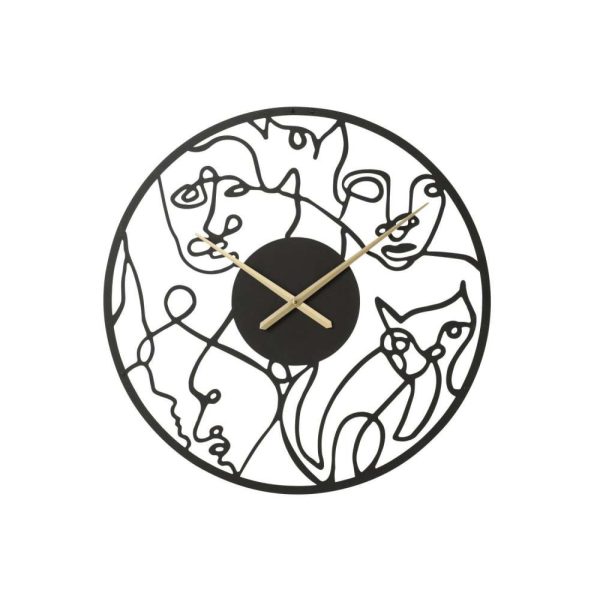 CLOCK FACES METAL BLACK LARGE