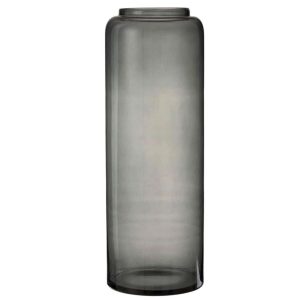 VASE RIGHT LONG GLASS GREY XL