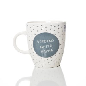 kaffekopp, lite krus med tekst- verdens Beste Pappa- ca 7X8cm