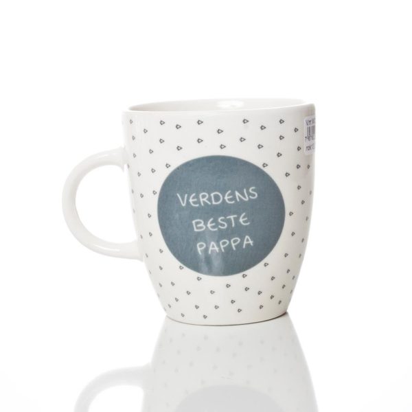 kaffekopp, lite krus med tekst- verdens Beste Pappa- ca 7X8cm