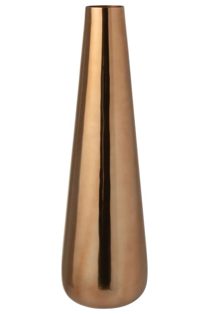 FLOOR VASE ALUMINIUM GOLD COLORED LARGE