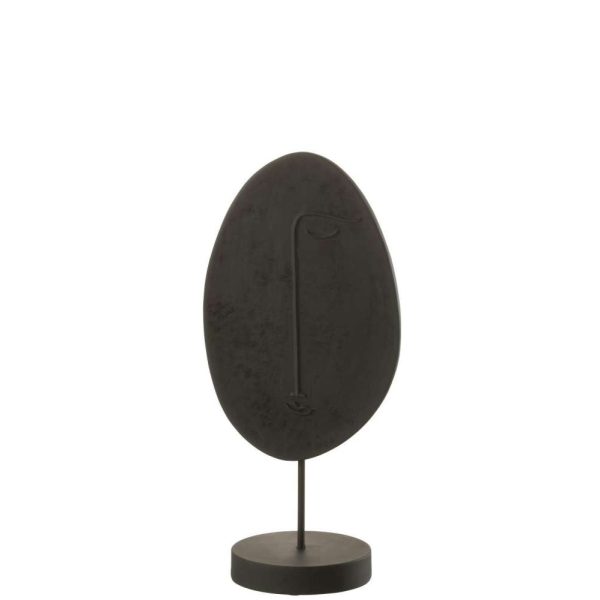 HEAD FLAT ON STAND POLY BLACK LARGE
