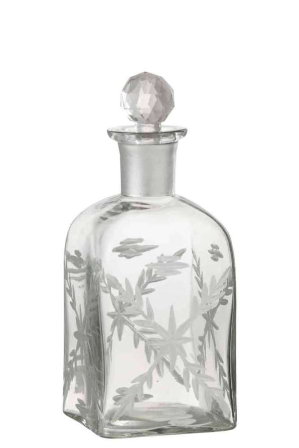 CARAFE CHLOE OVAL GLASS TRANSPARENT/SILVER