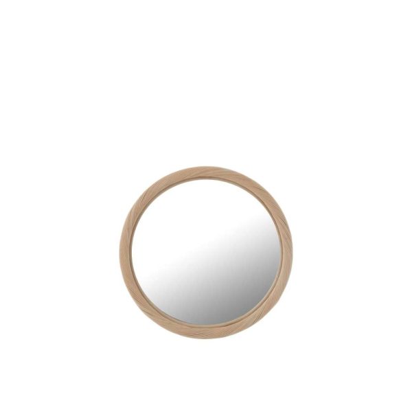 WALL MIRROR ROUND RATTAN/GLASS NATURAL SMALL