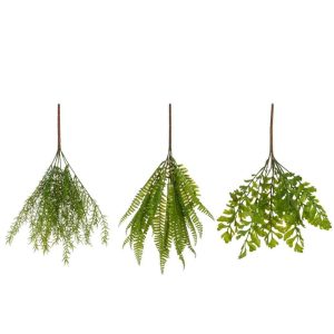 BRANCH FERN MIX PLASTIC GREEN ASSORTMENT OF 3