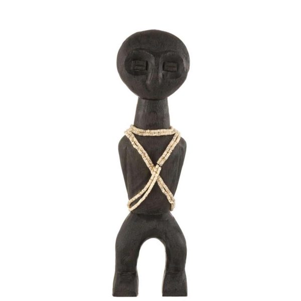 FIGURE TAKWIMU MANGO WOOD BLACK LARGE