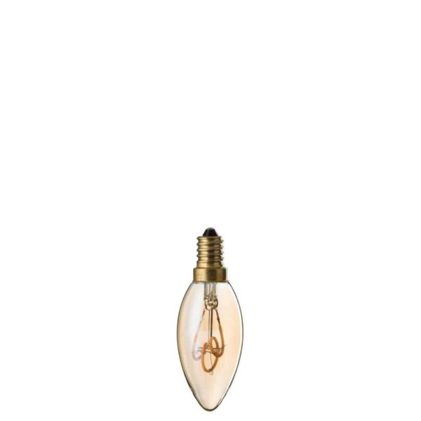 LEDLAMP AMBER  C35 3 LOOPS E14