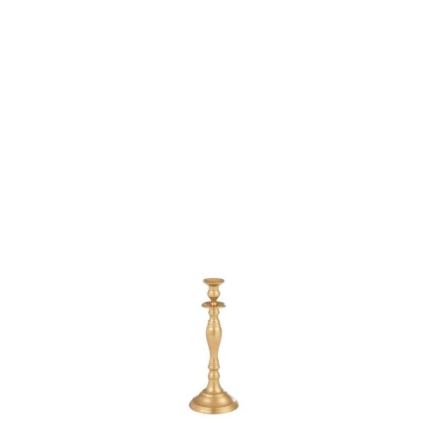 CANDLESTICK CLASSIC ALUMINIUM MAT GOLD SMALL