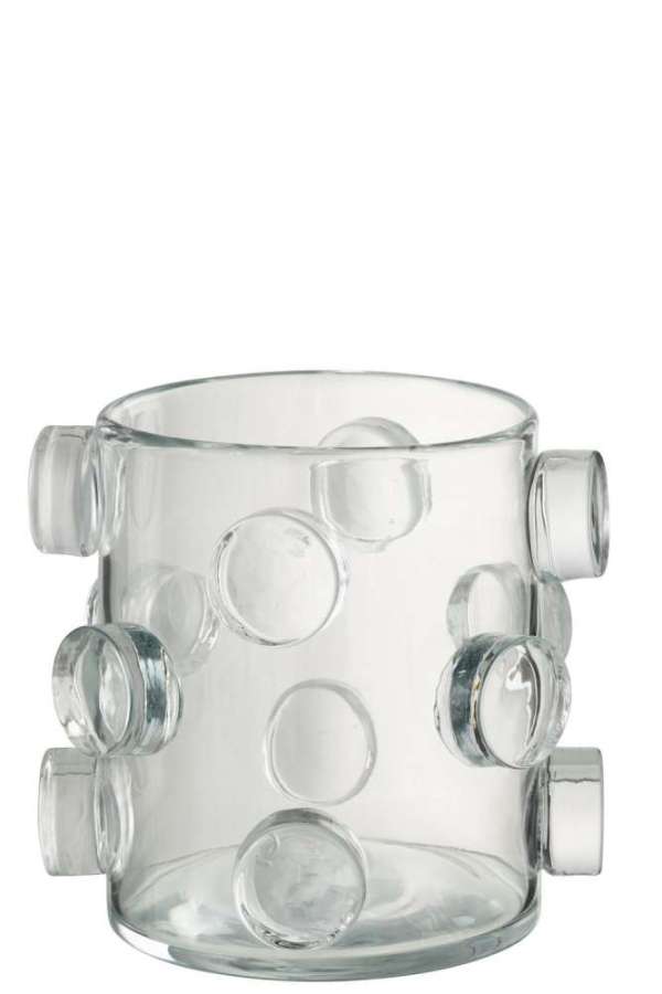 VASE PEBBLES GLASS TRANSPARENT SMALL