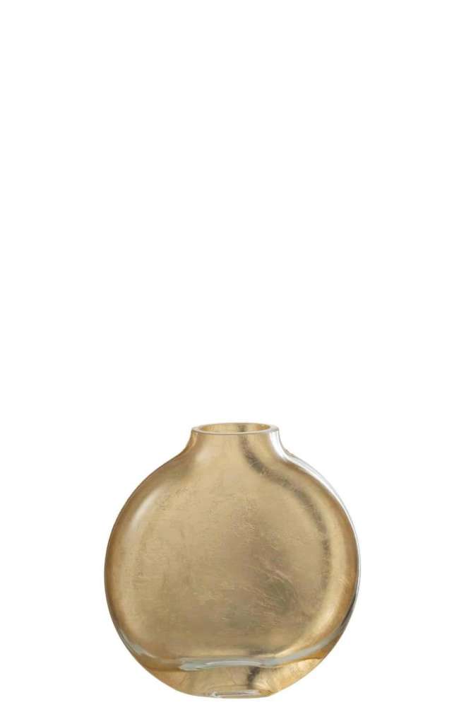 VASE MIKI VERRE TRANSPARENT/GOLD SMALL
